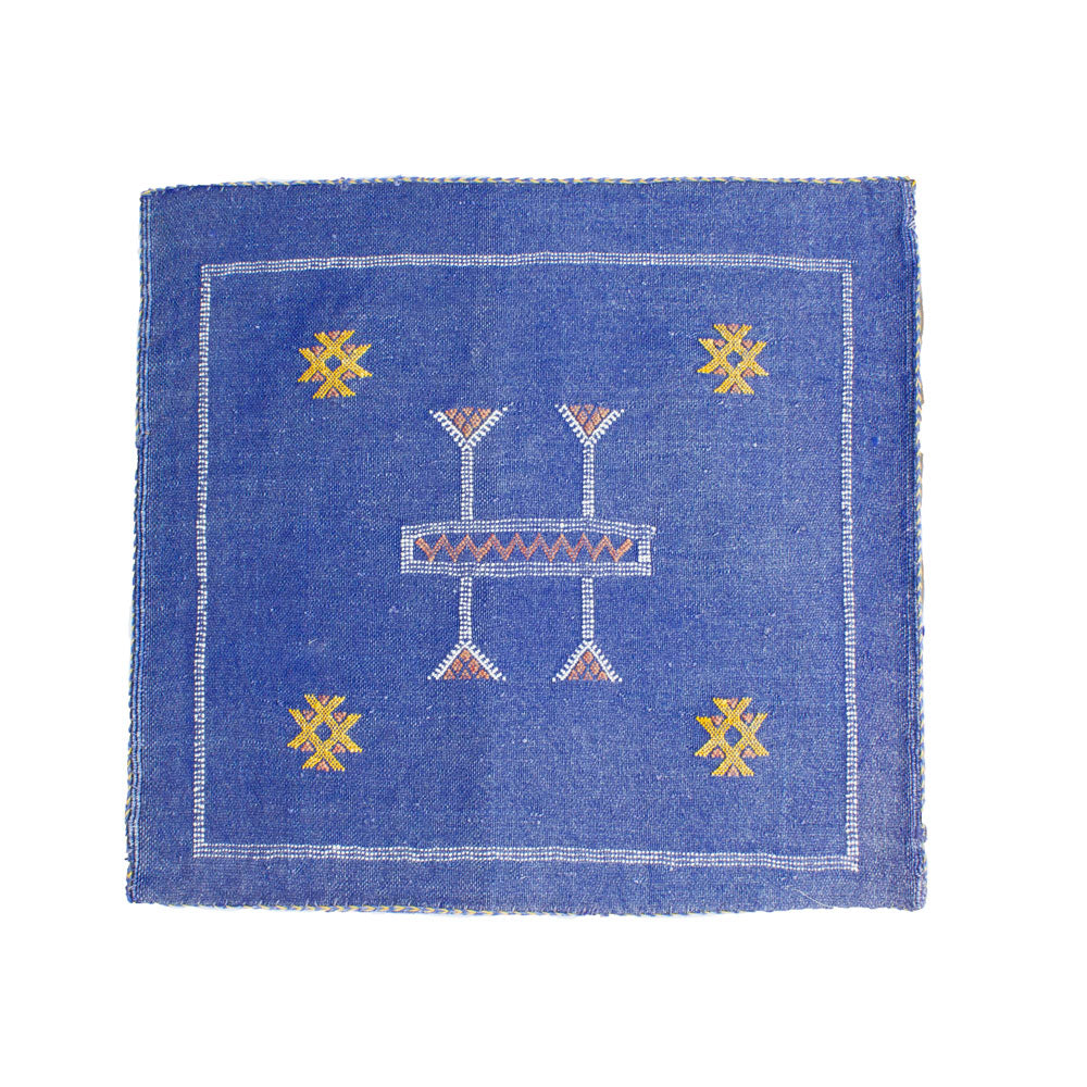 Moroccan Cactus Silk Pillow Lapis