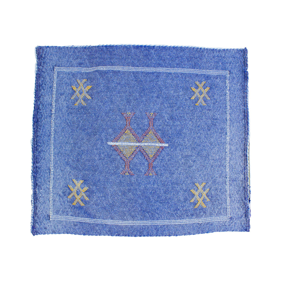 Moroccan Cactus Silk Pillow Lapis