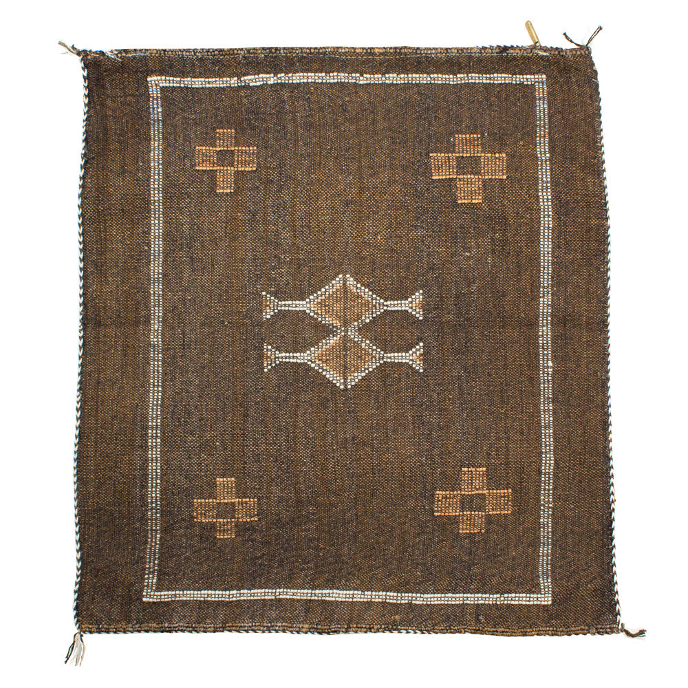 Moroccan Cactus Silk Pillow Faded Black