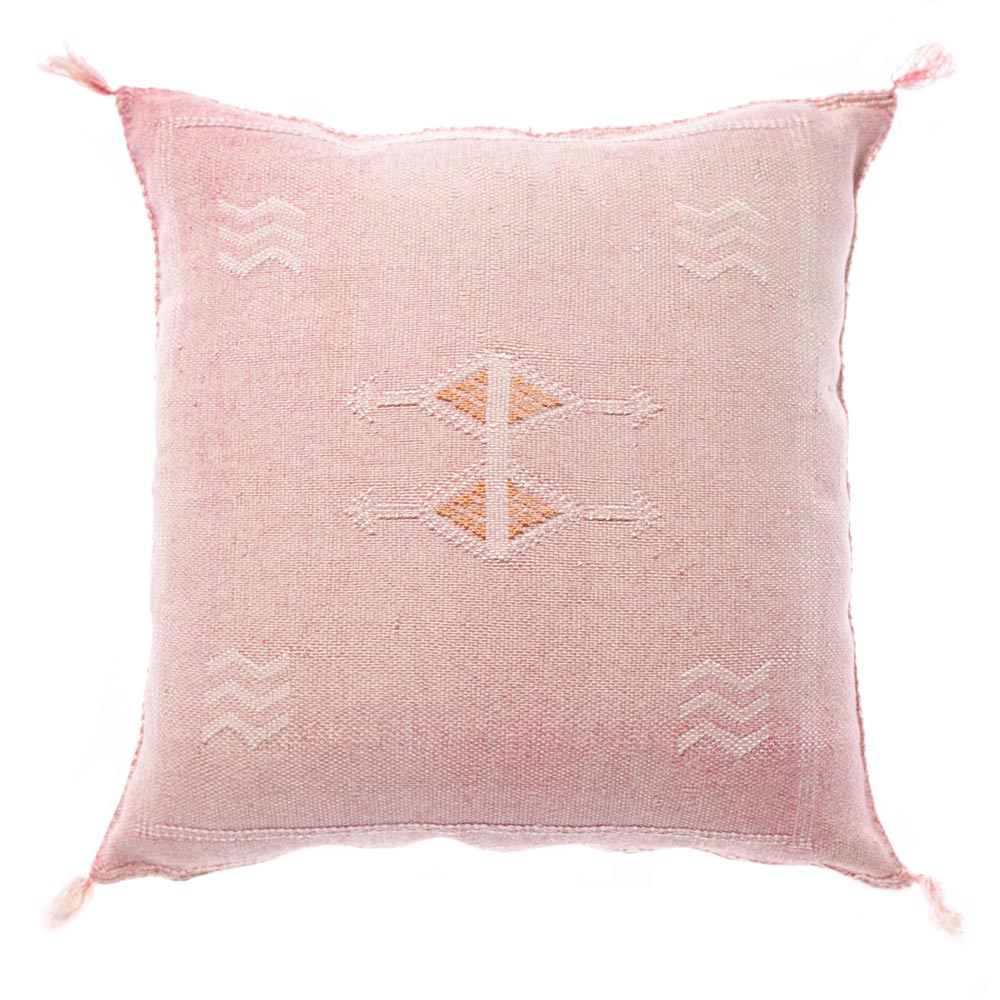Pink Moroccan cactus silk pillows sabra pillows sabra silk pillows Moroccan imported pillows