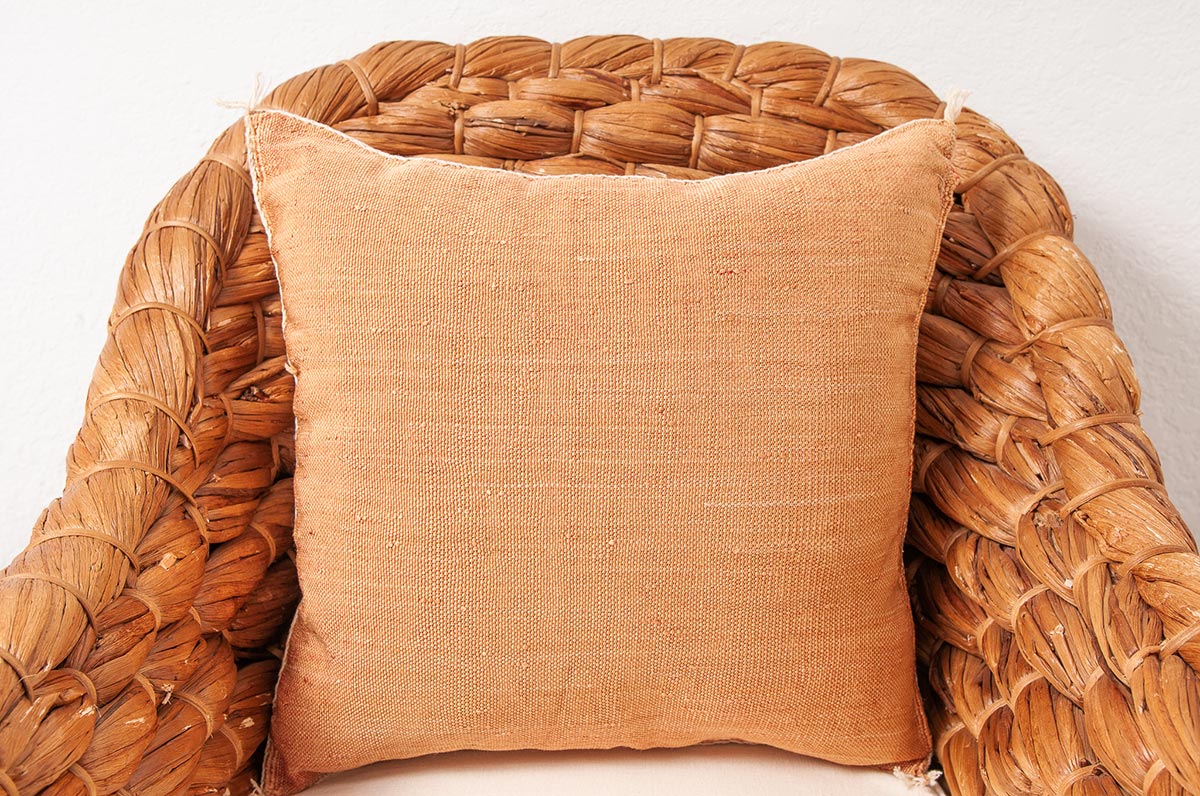 Orange Moroccan cactus silk pillows sabra pillows sabra silk pillows Moroccan imported pillows