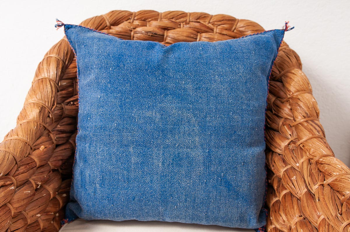 Blue Moroccan cactus silk pillows sabra pillows sabra silk pillows Moroccan imported pillows