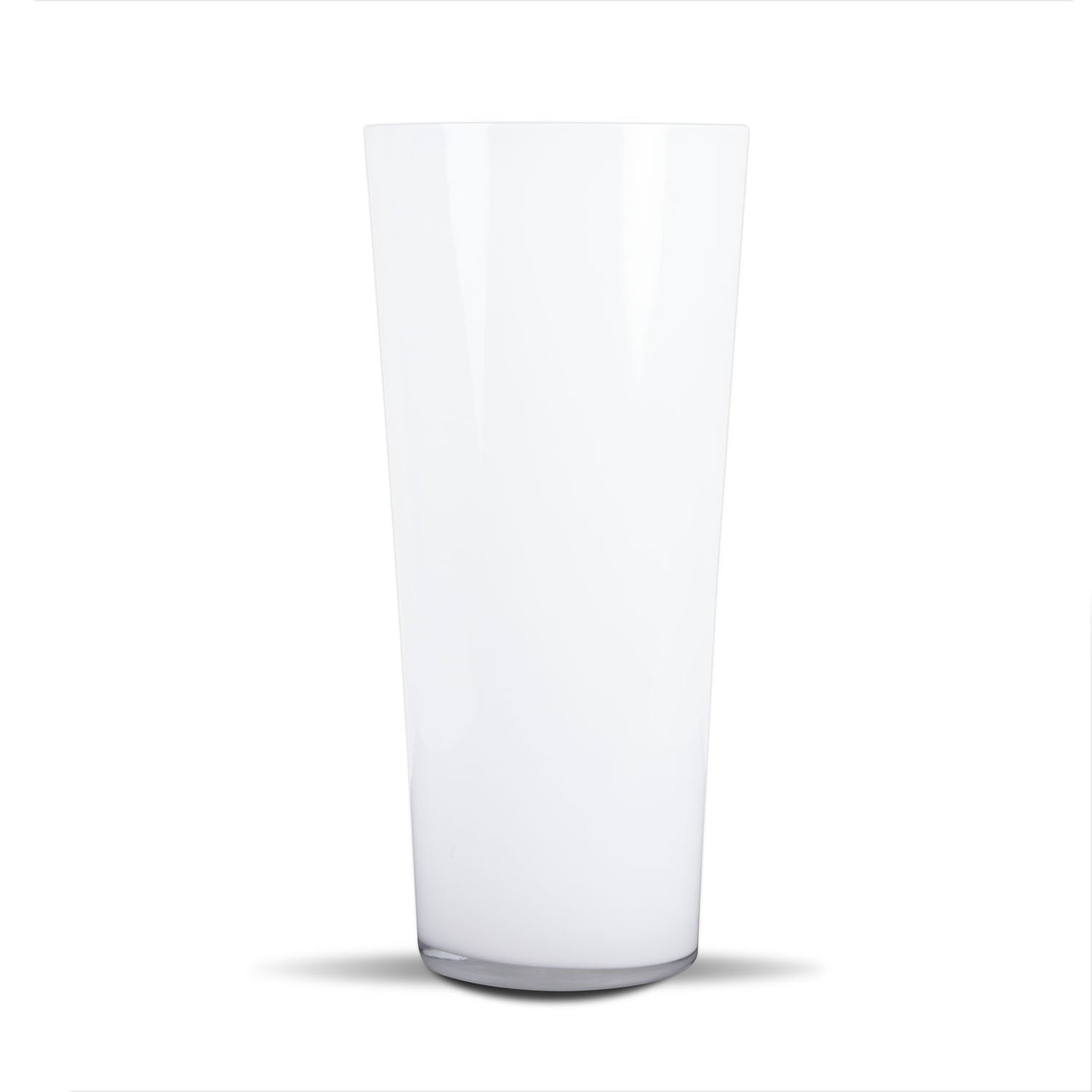 White Glass Tapered Vase 20"x9.5"