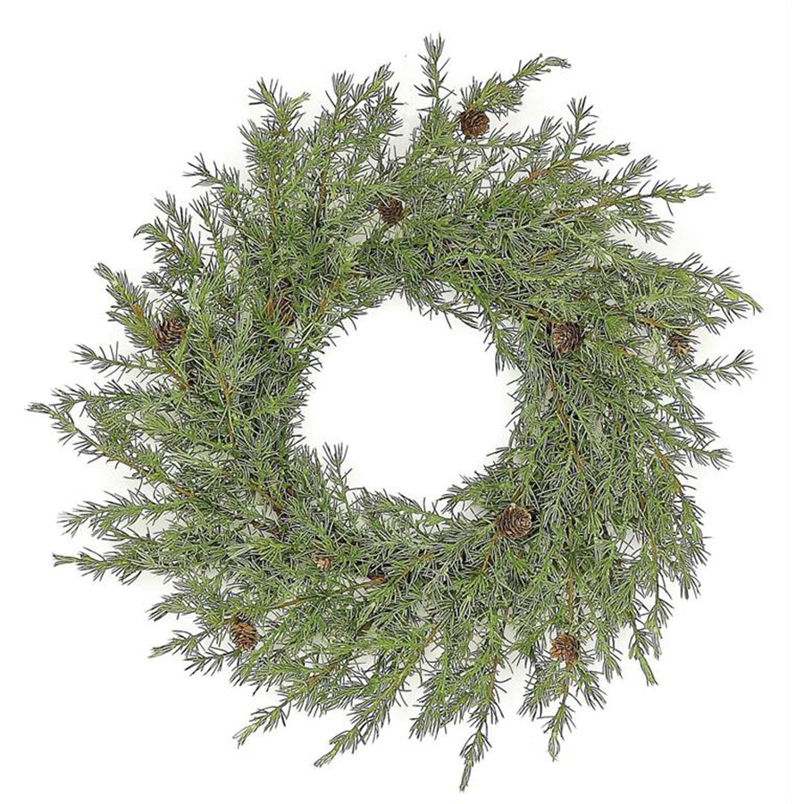 Faux Cypress Wreath 24"