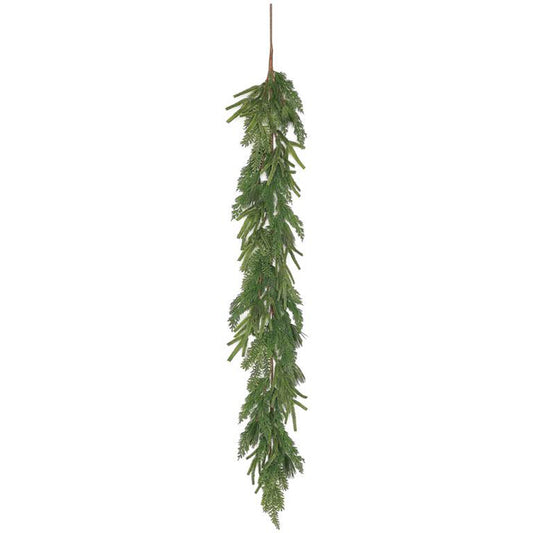 Faux Mixed Pine Garland 5'