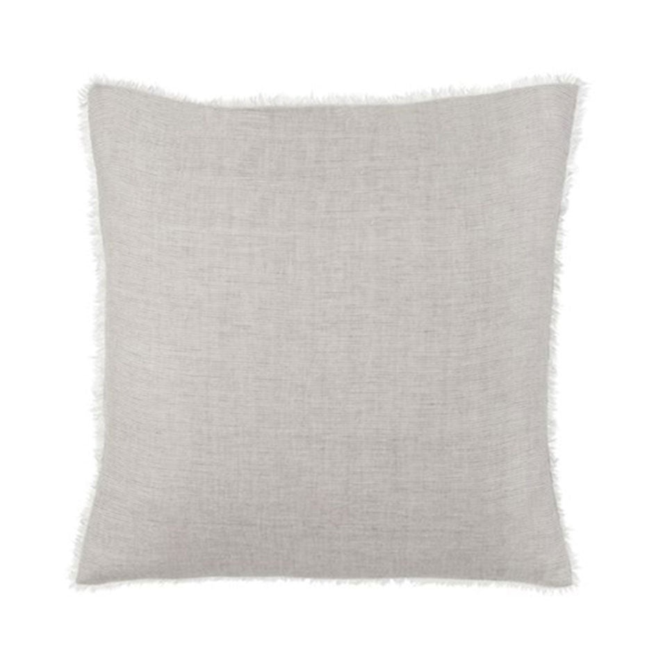 Fringed Linen Pillow Coastal Stripe 24"