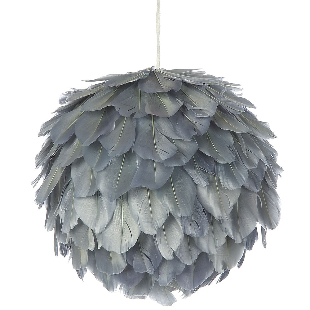 Feather Ball Ornament 6.5"