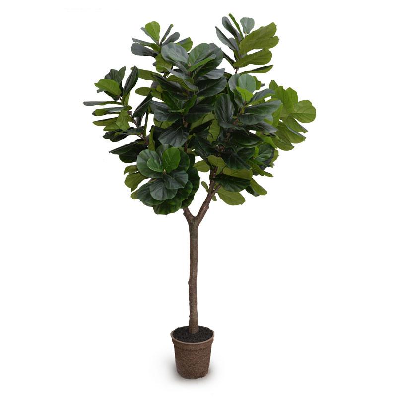 10-foot faux fiddle leaf fig tree for tall interior spaces