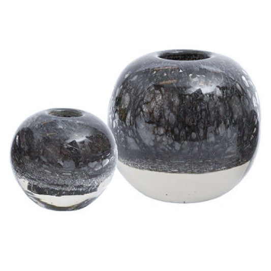 Glass Bubble Vase Charcoal