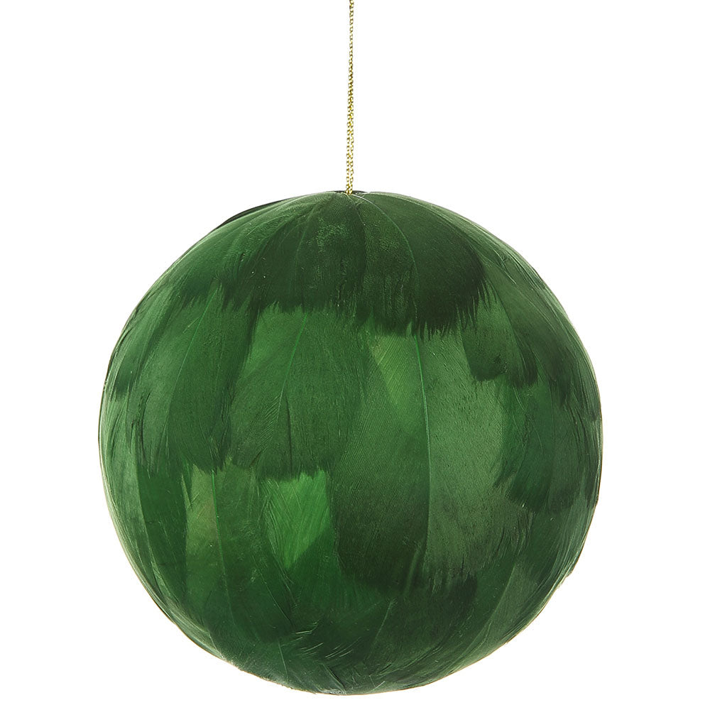 Feather Ball Ornament 4.7"