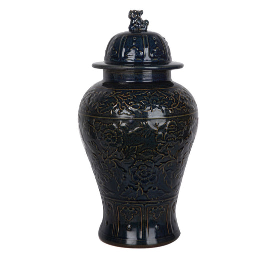 Indigo Glazed Temple Jar