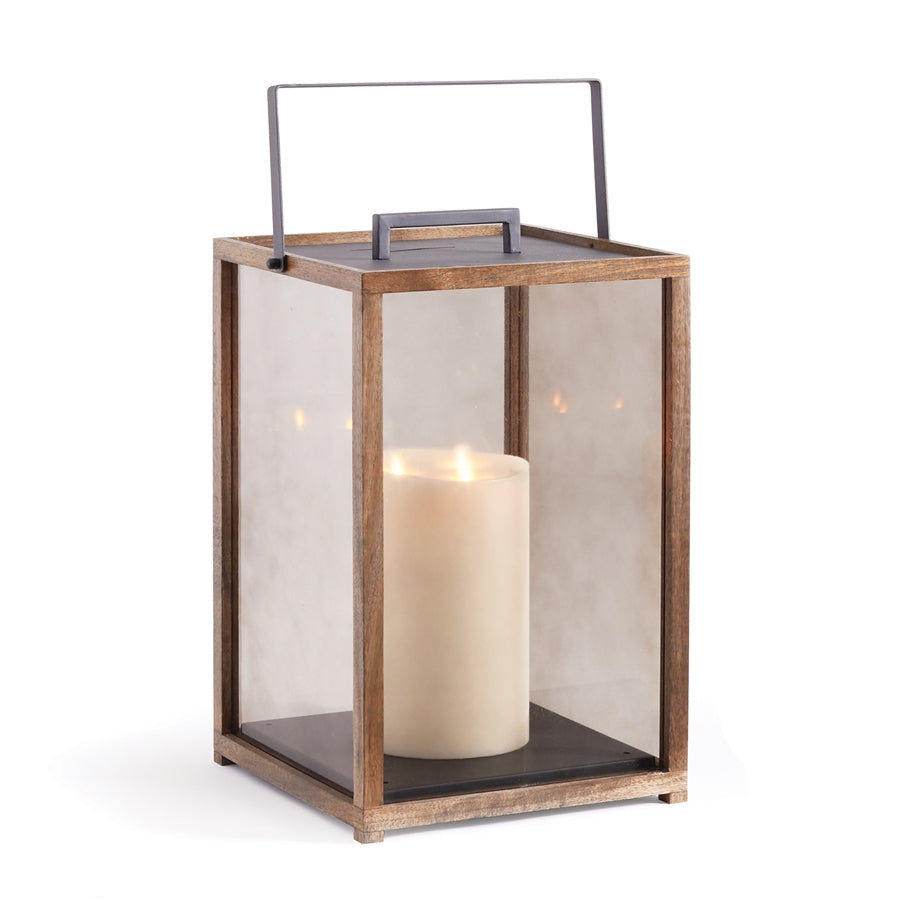 Modern Lantern wood candleholder modern driftwood hurricane boho luminary glass lantern