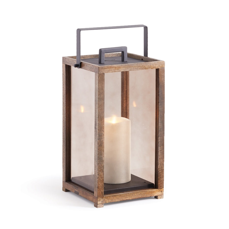 Modern Lantern wood candleholder modern driftwood hurricane boho luminary glass lantern