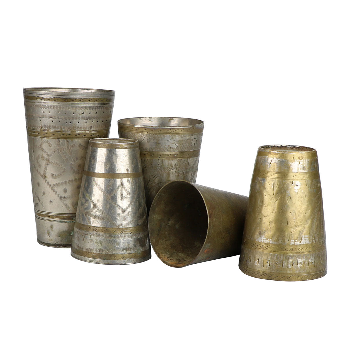 Vintage Brass Lassi Cup