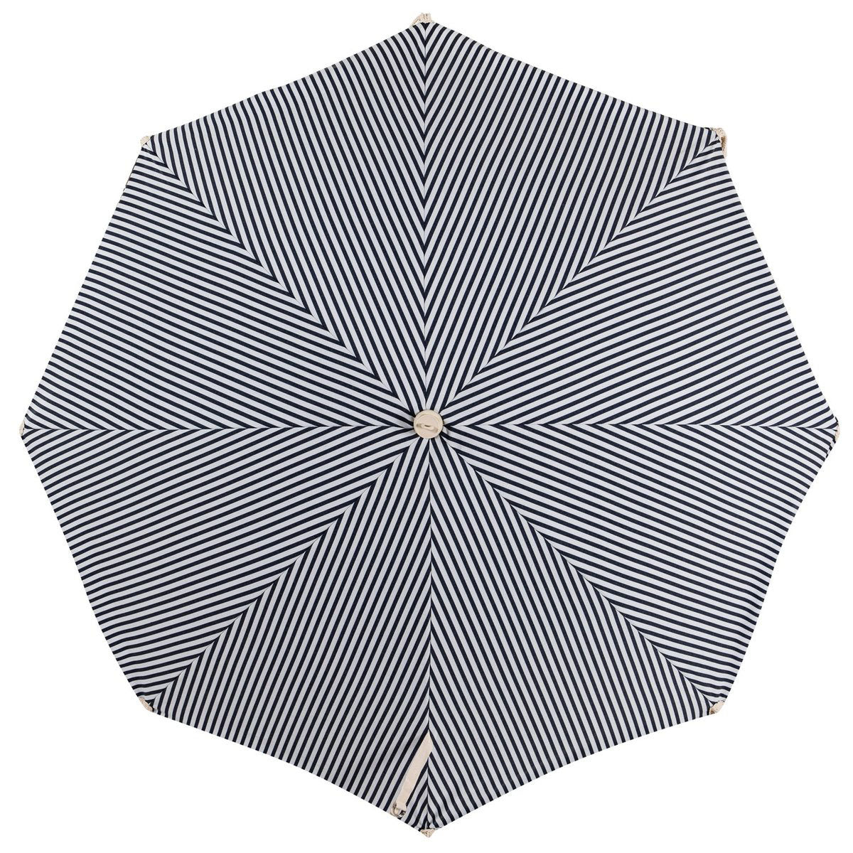 Navy Pinstripe Beach Umbrella