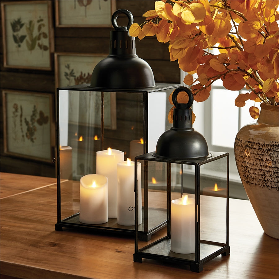 Metal Lantern metal candleholder metal hurricane metal luminary glass lantern