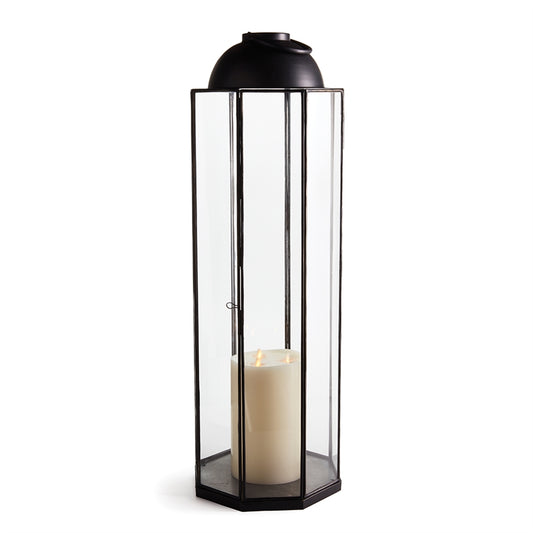Large Metal Lantern metal candleholder metal hurricane metal luminary glass lantern