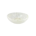 Resin swirl bowl in semi-translucent white, 12"