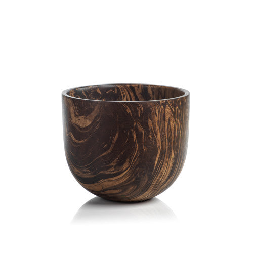 Zebra Mango Wood Tall Bowl