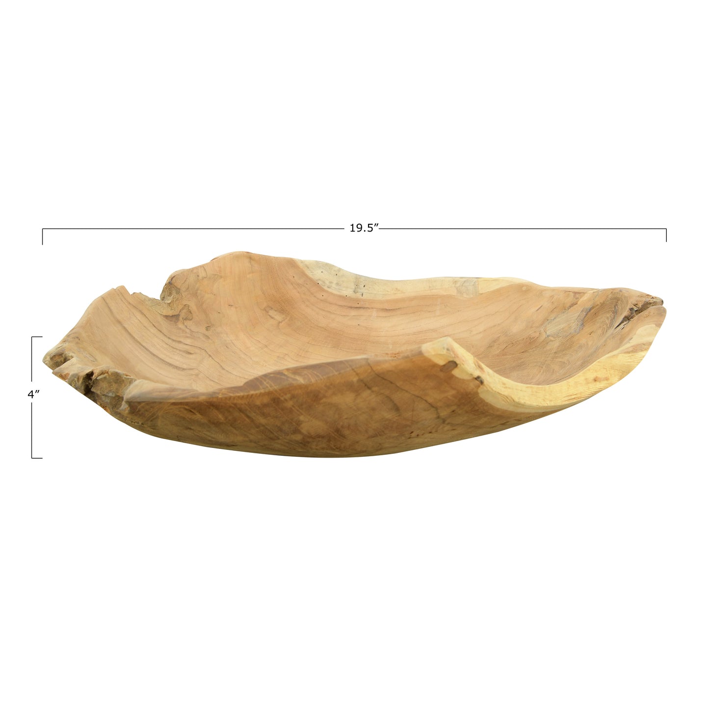 Teak Round Bowl