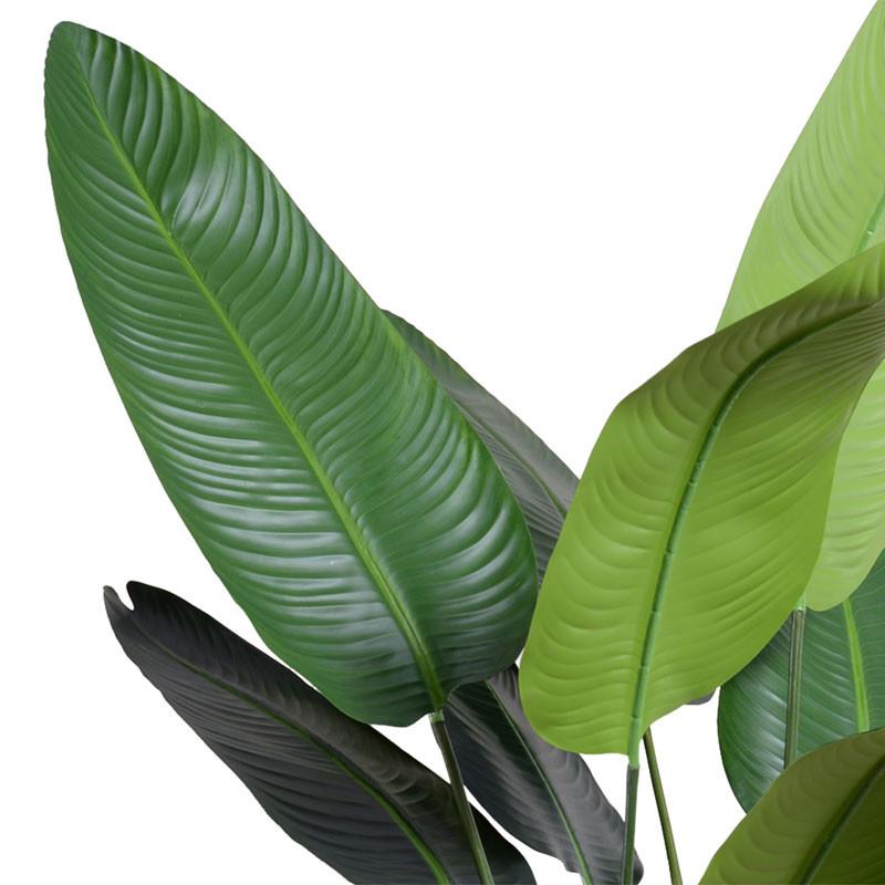 leaf detail of a faux travellers palm tree in west palm beach florida