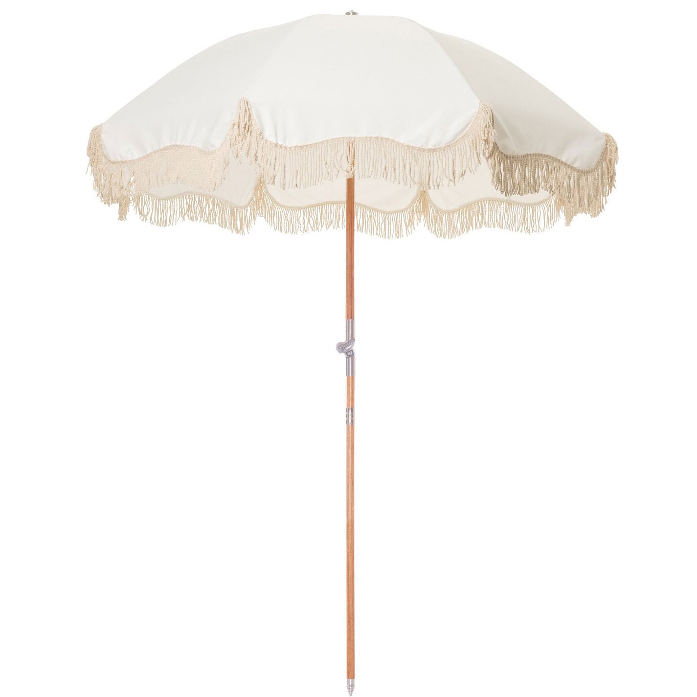 Vintage White Beach Umbrella